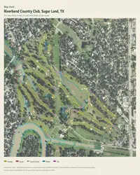 Riverbend Country Club map print, map check on an aerial photo