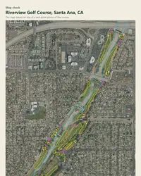 Riverview Golf Course map print, map check on an aerial photo