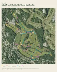 Robert T. Lynch Municipal Golf Course map print, map check on an aerial photo