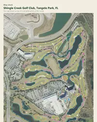 Shingle Creek Golf Club map print, map check on an aerial photo