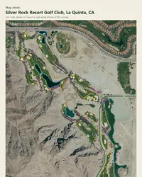 Silver Rock Resort Golf Club map print, map check on an aerial photo
