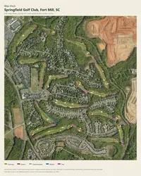 Springfield Golf Club map print, map check on an aerial photo