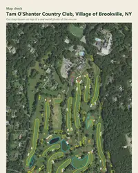 Tam O'Shanter Country Club map print, map check on an aerial photo