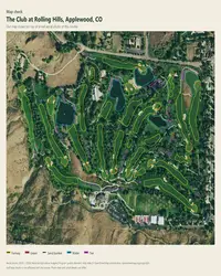 The Club at Rolling Hills map print, map check on an aerial photo