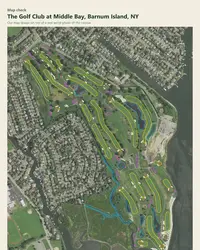 The Golf Club at Middle Bay map print, map check on an aerial photo