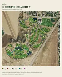 The Homestead Golf Course map print, map check on an aerial photo