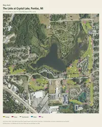The Links at Crystal Lake map print, map check on an aerial photo