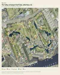 The Valley at Eastport Golf Club map print, map check on an aerial photo