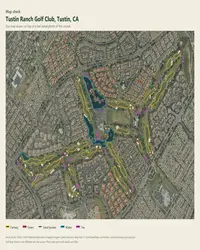 Tustin Ranch Golf Club map print, map check on an aerial photo