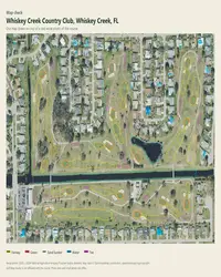 Whiskey Creek Country Club map print, map check on an aerial photo