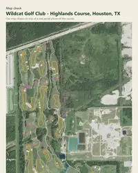 Wildcat Golf Club - Highlands Course map print, map check on an aerial photo
