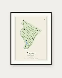 Airport Golf Course map print, framed poster
