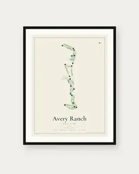 Avery Ranch Golf Club map print, framed poster