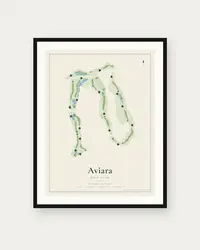 Aviara Golf Club map print, framed poster