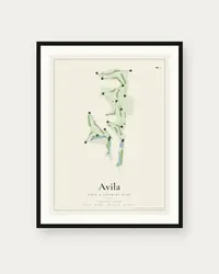 Avila Golf & Country Club map print, framed poster