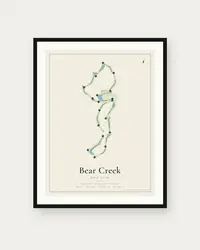 Bear Creek Golf Club map print, framed poster