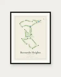 Bernardo Heights Country Club map print, framed poster