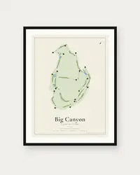 Big Canyon Country Club map print, framed poster