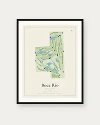 Boca Rio Golf Club map print, framed poster