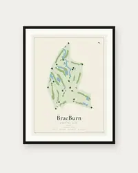 BraeBurn Country Club map print, framed poster