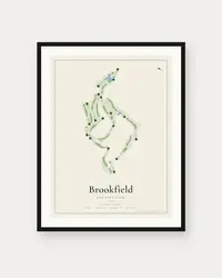 Brookfield Country Club map print, framed poster