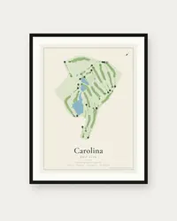 Carolina Golf Club map print, framed poster