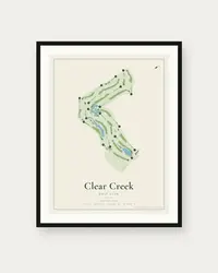 Clear Creek Golf Club map print, framed poster