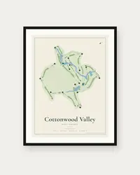 Cottonwood Valley Golf Course map print, framed poster