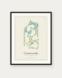 Countryside Golf & Country Club map print, framed poster