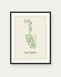 Dad Miller Golf Course map print, framed poster