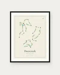 Deercreek Country Club map print, framed poster