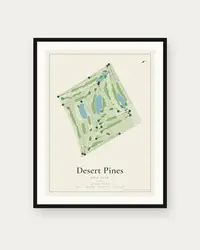 Desert Pines Golf Club map print, framed poster