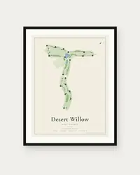 Desert Willow Golf Course map print, framed poster
