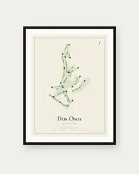 Dos Osos Golf Club map print, framed poster