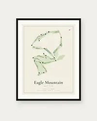 Eagle Mountain Golf Club map print, framed poster