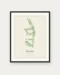 Escena Golf Club map print, framed poster