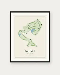 Fort Mill Golf Club map print, framed poster