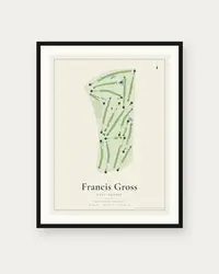 Francis Gross Golf Course map print, framed poster