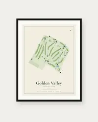 Golden Valley Country Club map print, framed poster