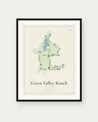 Green Valley Ranch Golf Club map print, framed poster