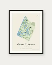 Grover C. Keaton Golf Course map print, framed poster