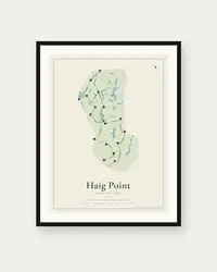 Haig Point map print, framed poster