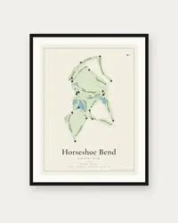 Horseshoe Bend Country Club map print, framed poster