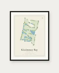 Kissimmee Bay Country Club map print, framed poster
