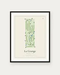 La Grange Country Club map print, framed poster