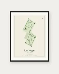 Las Vegas Golf Club map print, framed poster