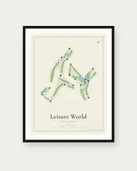 Leisure World - Heron Lakes Golf Course map print, framed poster