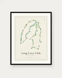 Long Cove Club map print, framed poster