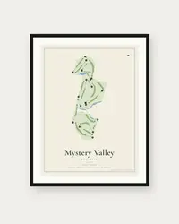 Mystery Valley Golf Club map print, framed poster
