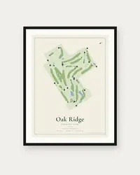 Oak Ridge Country Club map print, framed poster